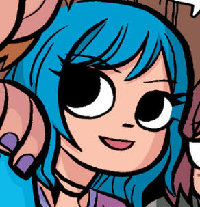 Ramona smiling at Scott and resting on his shoulder